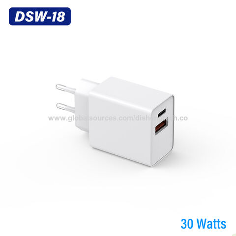 USB C Dual Port High Speed Wall Charger, Mi 33W SonicCharge, 2 Output  Ports: USB Type-C and USB-A, Foldable Plug, Portable & Compatible 