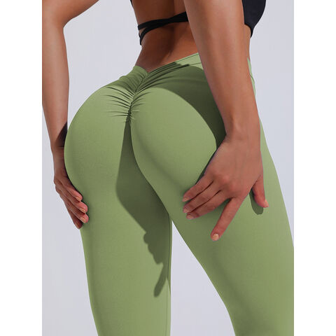 Women High Waist Workout Yoga Leggings Sexy Peach Butt Lifting Sports Long  Pants Solid Color Stretch Quick Dry Seamless Fitness Tights 