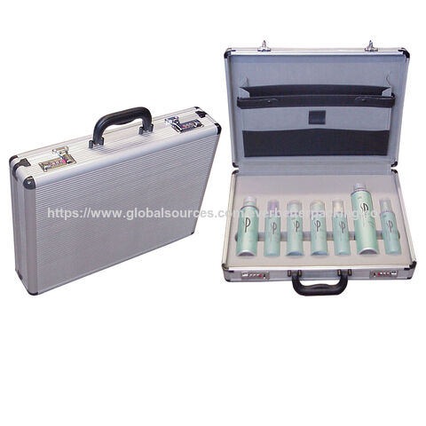 Manufacture Customized Beauty Case with Die-cut EVA for Skin Care material and makeup Aluminum boxes for makeup tools can be case