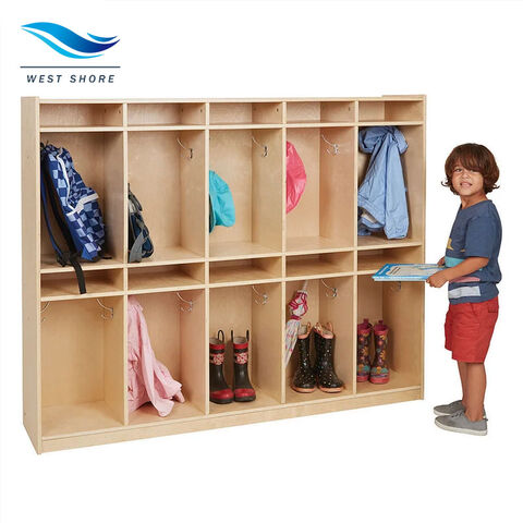 Shoe and Coat Rack Montessori Wardrobe Cubby for Toddlers Shelf Storage Kids  Coat Stand Locker 