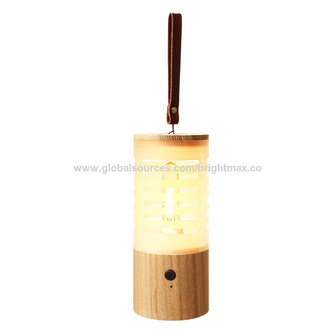 Lámpara de camping recargable multiusos con atenuación continua al por mayor, lámpara de escritorio con control táctil magnético de madera y rotación for sale at factory direct price