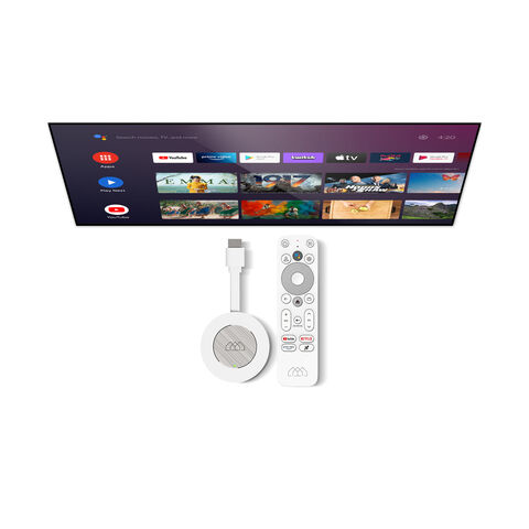Elebao GD2 Clé Google TV Officielle Amlogic S905Y4 Google TV 11OS 2+32GB eMCP avec Wifi5 2T2R Dolby Atmos Pour projecteur TV