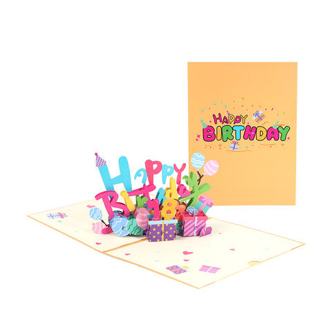 Customized Birthday Wishes Gift Small Card Birthday Three-dimensional ...