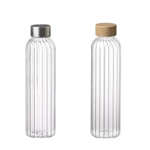 Curated visual reference: Buy Wholesale China Striped Glass Water Bottles Airtight Glass Water Photo Inspiration