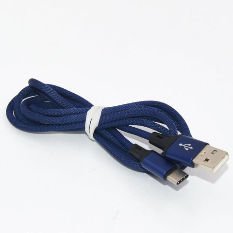 Fabric braided commonly used accessories USB A to Type C 1M 3A fast charging data cable for Android mobile phone