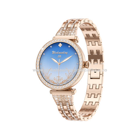 Smart Diamond Watch Bulk Sale Oem Diamond 1.19'' Amoled Elegant Classic Jewelry Bt Calling ...