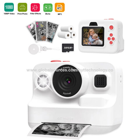 Kids Instant Print Camera Polaroid Toys Children Digital Thermal Printing  Camera with Print Paper Toddler Video Recorder 