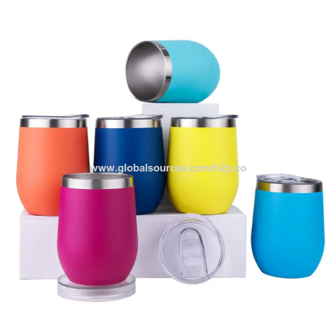 Gobelet à Vin Isotherme 12 oz à Double Paroi avec Logo Personnalisé, Tasse à Café en Acier Inoxydable Isolée Sous Vide for sale at factory direct price