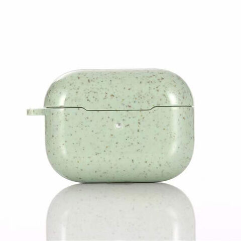 Capa para Fone de Ouvido de Palha de Trigo Biodegradável, Capa Protetora para Airpods Pro de 3ª Geração