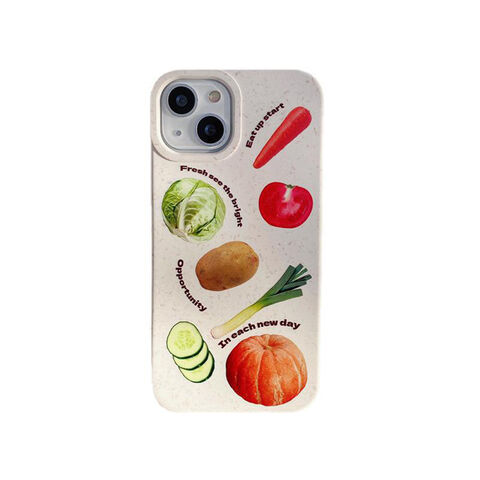 Capa de Telefone Biodegradável OEM Eco Friendly Impressão de Plantas Vegetais para Série iPhone for sale at factory direct price