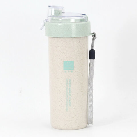 Botella de Agua de Paja de Trigo Nueva Botella Deportiva de Plástico Biodegradable de Paja de Trigo Tazas de Regalo for sale at factory direct price