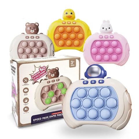 Elektronisches Quick Push Light Up Pop Puzzle Spielkonsole Handheld Konsole Press Fidget Toys Upgraded Montessori Quick Push Game