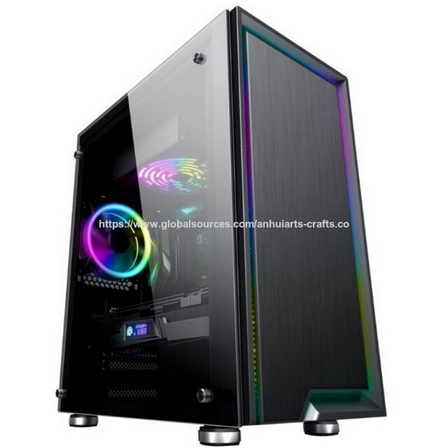 Artshow Gaming Case Render LED Light RGB Breathing Effects on Front Panel Support 12cm RGB Fans Power Supply Bottom Mount OEM for sale at factory direct price
