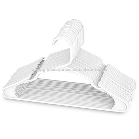 Perchas de plástico baratos, percha duradera con ranuras de hombro, percha de plástico para hotel en casa