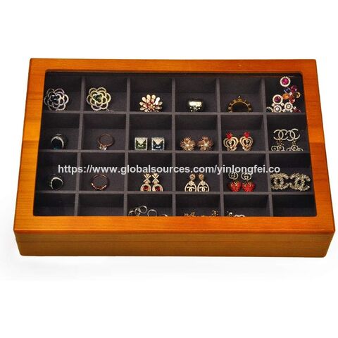Caixa de Joias de Madeira para Armazenamento de Pulseiras e Colares - Organizador de Joias de Madeira for sale at factory direct price