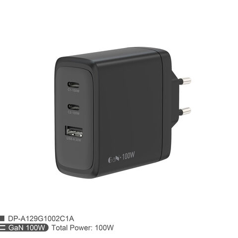 Riesige Leistung 3 Anschlüsse 100W GaN Wand ladegerät 2 C1A Laptop und Handy Schnell ladegerät for sale at factory direct price