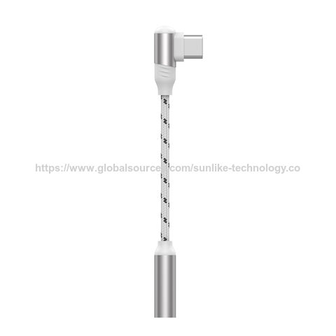 محول صوت USB C بزاوية 90 درجة OEM & ODM: توافق قوي، تطابق مثالي مع iPhone الجديد، مواد عالية الجودة