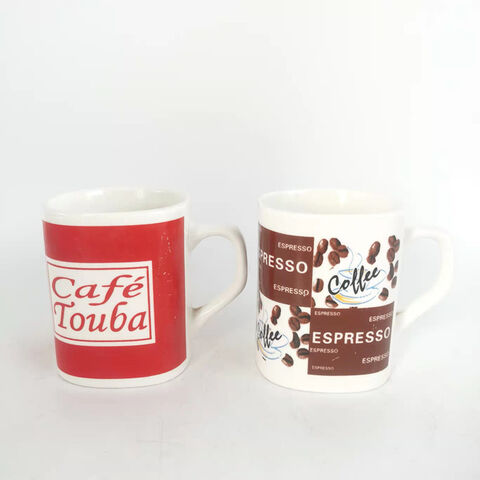Cangkir kopi keramik kustom dengan logo cetak, mug keramik yang dapat disesuaikan for sale at factory direct price