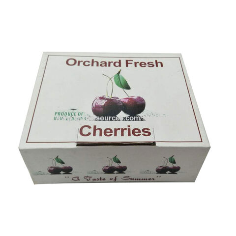 Factory Custom Printing Corrugated Fruit Packaging Box Cherry Box ...