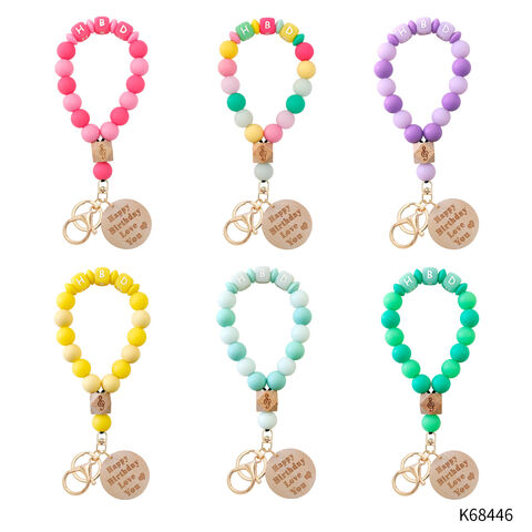 سلاسل مفاتيح خشبية محفورة بالجملة، أساور معصم خرز سيليكون، حبال تعليق مفاتيح for sale at factory direct price