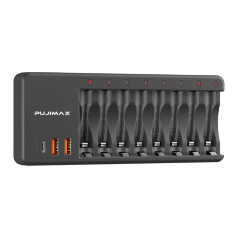 Chargeur de Piles Intelligent Nimh Nicd Pujimax US/EU/UK/BIS Rechargeable AA AAA pour Piles 1.2V 2A 3A Nimh Nicd
