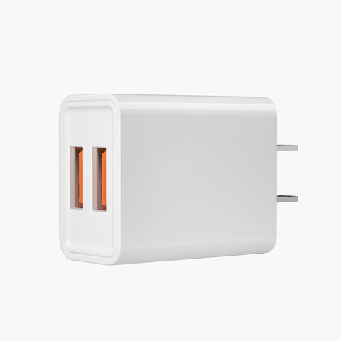 PUJIMAX 5V/2A Cargador USB Universal de Doble Puerto para Viajes, Cargador de Teléfono Móvil con Certificación CE/RoHS