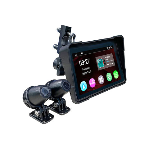 DVR للدراجات النارية لاسلكي Apple Carplay Android Auto كاميرات لوحة القيادة مزدوجة HD 720P شاشة لمس IPS 5 بوصة ستيريو واي فاي للدراجات النارية for sale at factory direct price