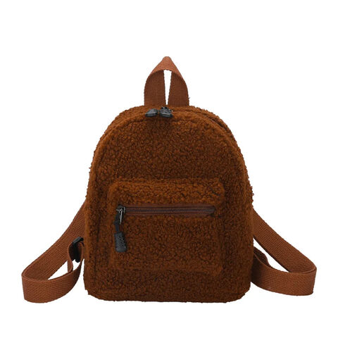 Mochila de hombro mini de felpa innovadora para estudiantes universitarias, estilo otoño/invierno, mochila de viaje para mujer, diseño lindo y divertido for sale at factory direct price