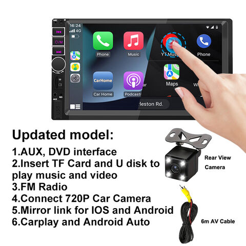 7-Zoll Doppel-DIN Autoradio Mit Bluetooth, USB & Handy-Spiegelung – MP5 Player, FM Radio, Touchscreen