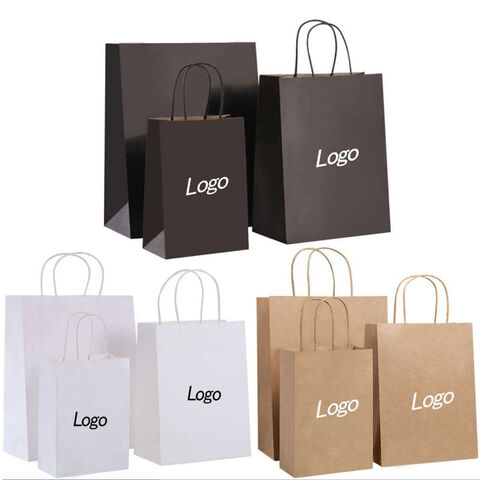 Papiertüten mit individuellem Logo bedruckt, Kraftpapier-Taschen, recycelbare Einkaufstaschen, Kleidungstaschen, Geschenktüten, umweltfreundliche Papier-Geschenktüten für Lebensmittel zum Mitnehmen