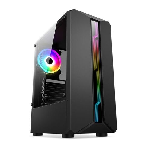Caja de PC Gaming ATX para Juegos con Ventiladores RGB - Gabinete de Computadora de Escritorio