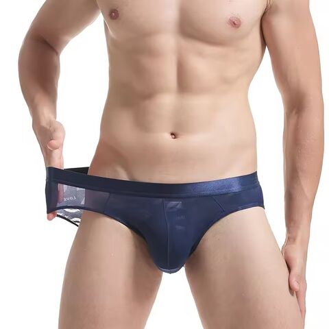 Atmungsaktive, weiche Herren-Slips mit individuellem Logo, schnell trocknende Herren-Boxershorts mit niedrigem Bund im Großhandel