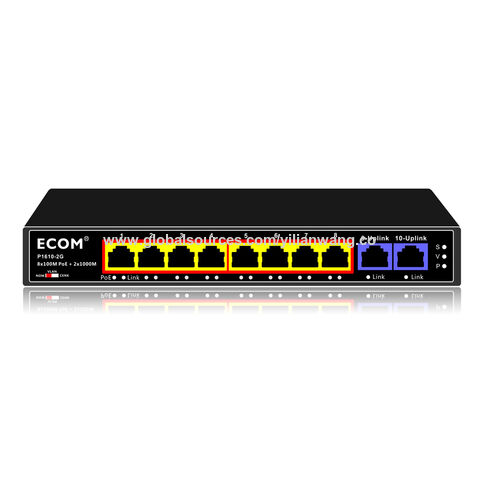 Poe Switch 8*100m Poe Ports + 2*1000m Rj45 Uplink Port Ethernet Switch ...