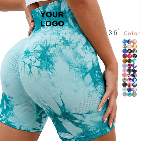 No MOQ Private Label Fitness Clothing Sports Wear High Waisted Compression  Seamless Biker Shorts, Leisure Tie Dye Butt Lift Tight Yoga Gym Shorts for  Women - China High Waist Camo Shorts Women's