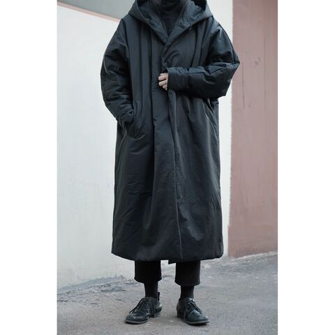 Unisex black hooded mid-long women's coat winter jacket custom logo/color for sale at factory direct price