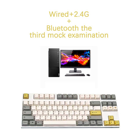 Standard 87 Key Wired Keyboard, 2.5g Wired Bluetooth The Third Mock ...