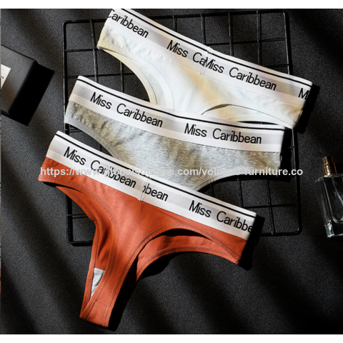 Bragas sexys de cintura baja para mujer, algodón, transpirables, OEM