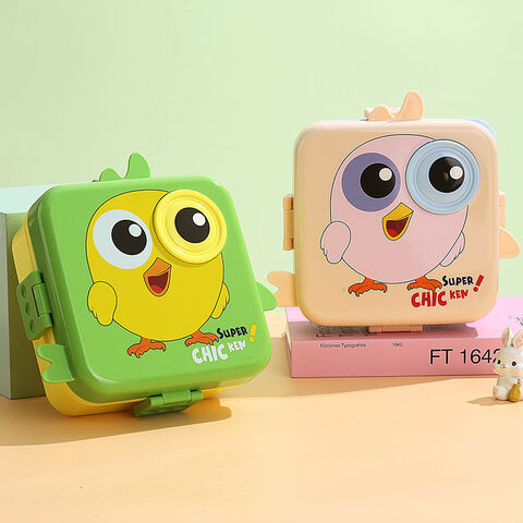 Cartoon-Lunchbox aus Kunststoff, Bento-Lunchbox mit Besteck, Brotdose für Kinder for sale at factory direct price