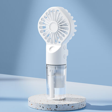 Ventilador Portátil de Mano 2026, Mini Ventilador con Spray de Agua Recargable por USB, 4 Velocidades, Silencioso, para Exteriores