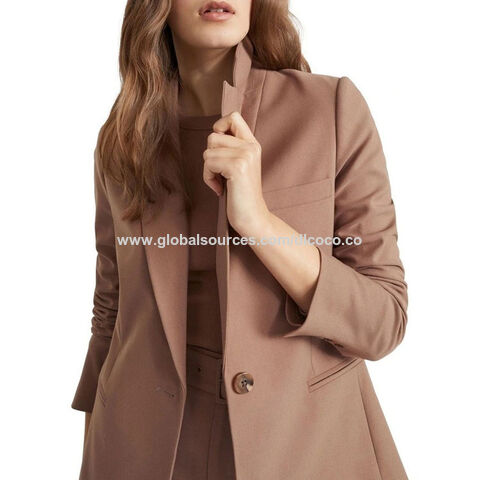 Big Sale Tailored Women's Office Coat Set Streamlined Slim-fit Long ...