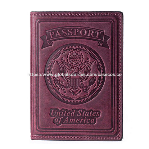 Porta-documentos / capas para cartão de embarque em couro genuíno 100% flor integral for sale at factory direct price