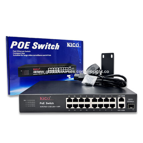 Bulk Buy China Wholesale Kico Ethernet Rj45 Poe Switch 16 Poe + 2 ...