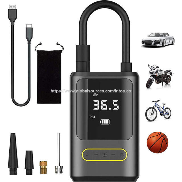 Nouvelle pompe à air électrique portable pour vélo, gonfleur de pneus rechargeable pour moto, pompes à vélo numériques électriques for sale at factory direct price