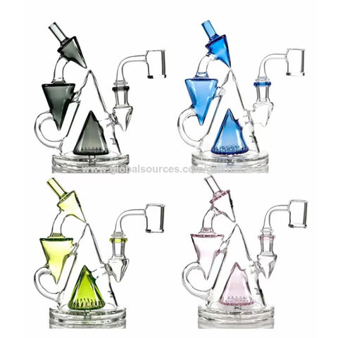 2024 New Design Funny Bongs Glass Smoking Water Pipes Recycler ...