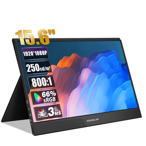 Zeuslap 15.6" 1080P Full Thunderbolt Tragbarer Gaming Monitor, Nicht-Gebogenes LED-Backlight-Display, C Plug and Play, Neuer Laptop Monitor for sale at factory direct price