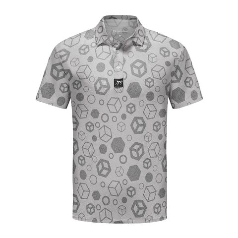 Kaos Polo Pria Motif Geometris Slim Fit Berkualitas Tinggi Gaya Kasual Grosir Custom for sale at factory direct price