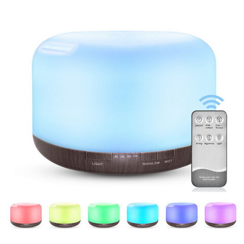 Mini Humidificateur D'air LED Noir - Désodorisant, Petite Taille 115mm, Pour Toutes Pièces