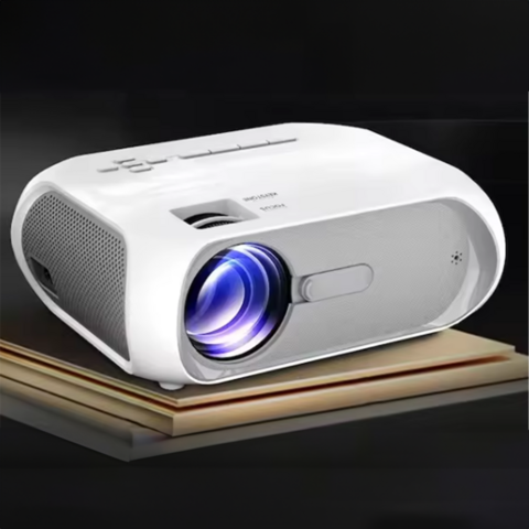 Proyector WiFi Full HD 720P con Decodificación 4K, Soporte ISO/Android, Proyector Inteligente para Cine en Casa con Conexión Cableada e Inalámbrica