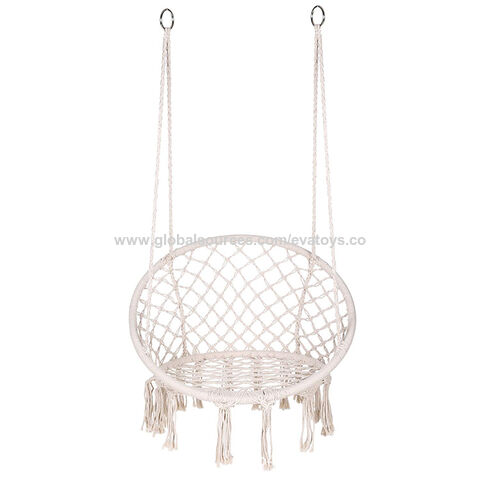 Hamaca Colgante Macramé de Cuerda de Algodón de Venta Caliente Para Interior y Exterior W01D303 for sale at factory direct price