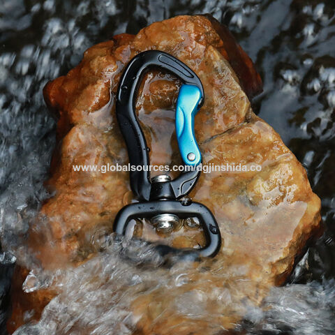 Pabrik langsung gesper panjat tebing aluminium aerospace, kait penahan hewan peliharaan, tali tali berulir, gesper panjat tebing berputar for sale at factory direct price